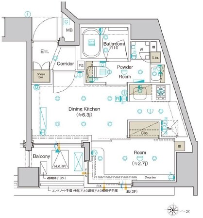 シーフォルム森下駅前の物件間取画像